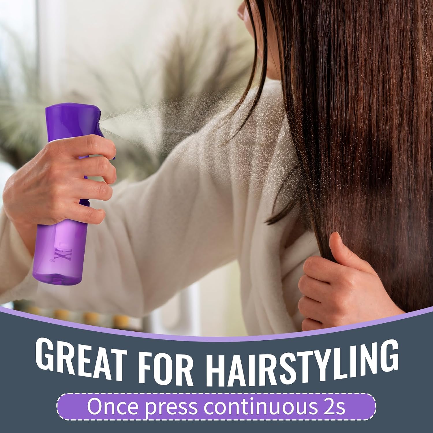 Detalle de LORSEX Haarbürste Set mit 200 ml Sprühflasche – Entwirrung und Styling für Naturhaar (Afro 3a–4c)
