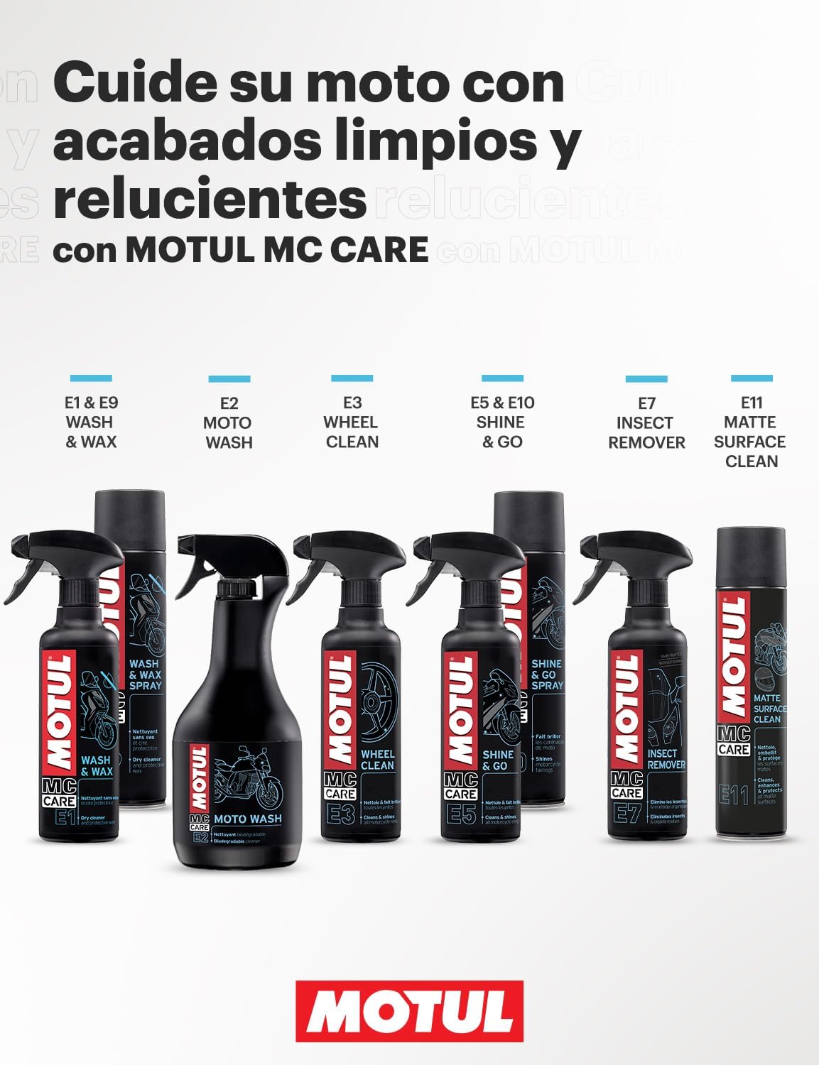 Thumbnail 4 de Motul Wash & Wax E1 400 ml Limpiador en Seco