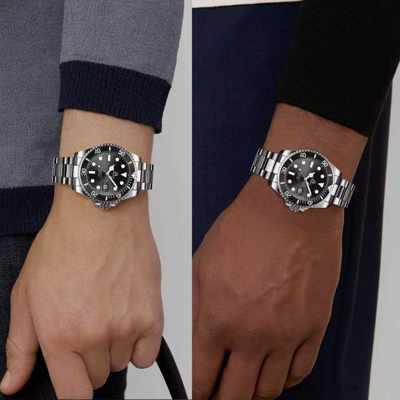 Detalle 2 de LN LENQIN Herren Uhr Analog Quarz mit Datum