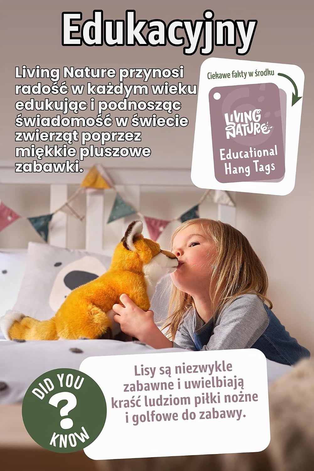Detalle 2 de Living Nature AN70 pluszowa sowa z realistycznymi detalami
