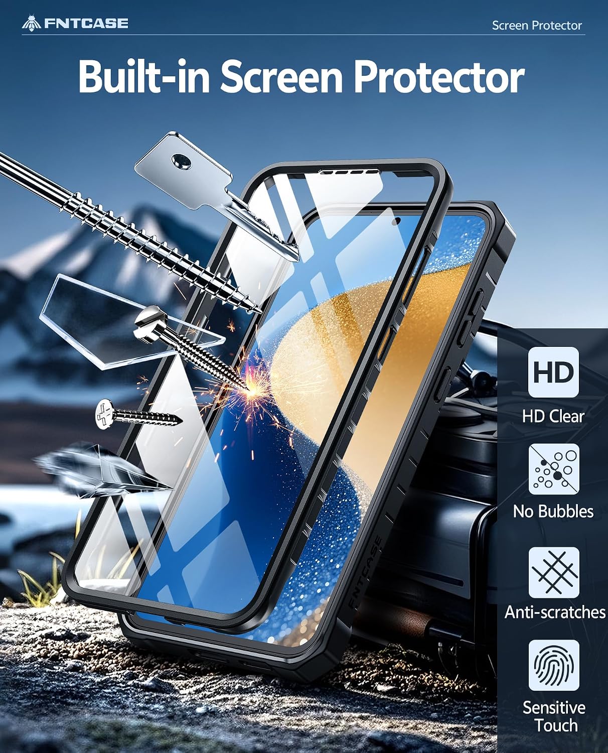 Detalle de FNTCASE Galaxy S25 FE rugged case 6.7-inch