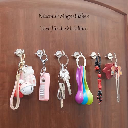 Thumbnail 6 de Neosmuk Magnethaken, Silber – 20 kg Zugriff, 10er-Pack