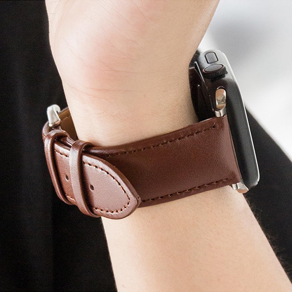 Thumbnail 5 de SZYXMY Genuine Leather Apple Watch Bands (Various Sizes) – Italian Calfskin, Nickel-Free Buckle