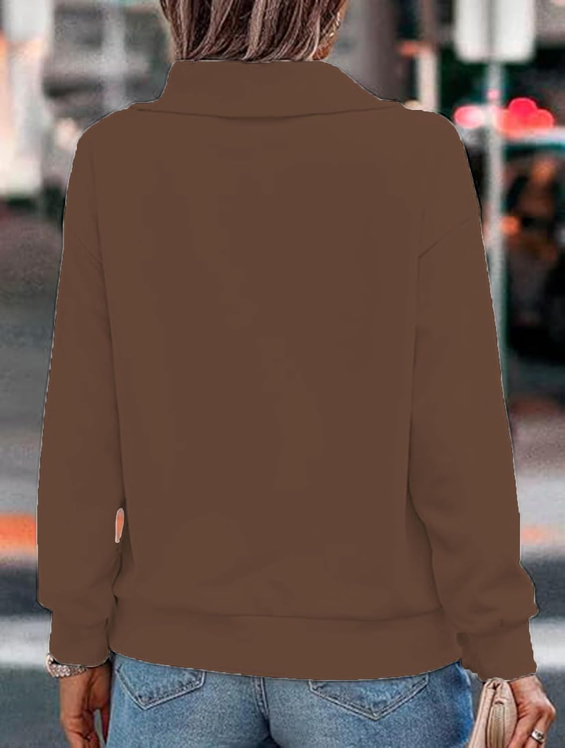 Detalle 2 de Cuptacc Pullover Damen Quarter Zip Sweatshirt