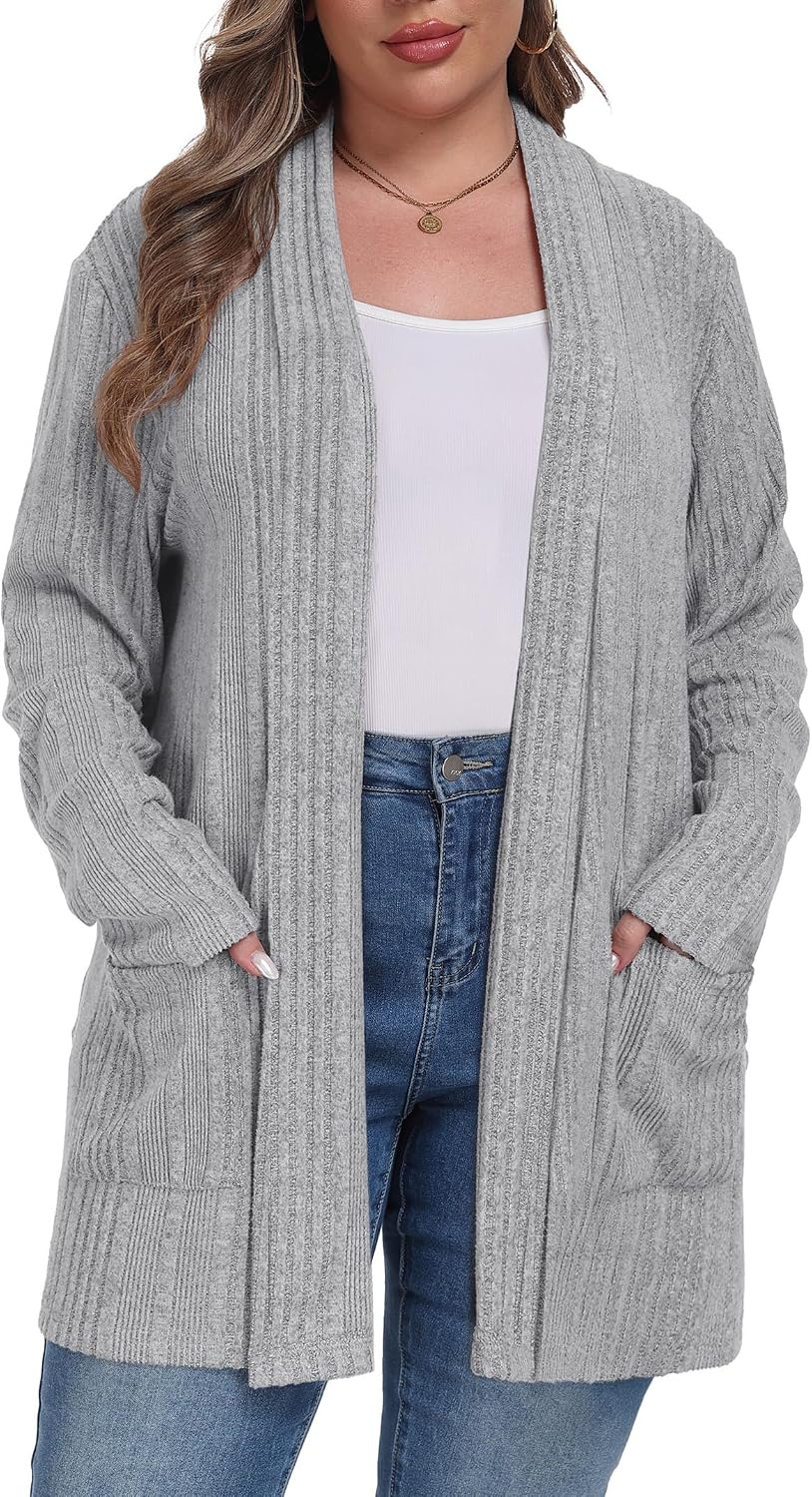 Thumbnail 5 de OLRIK Plus Size Cardigan with Pockets