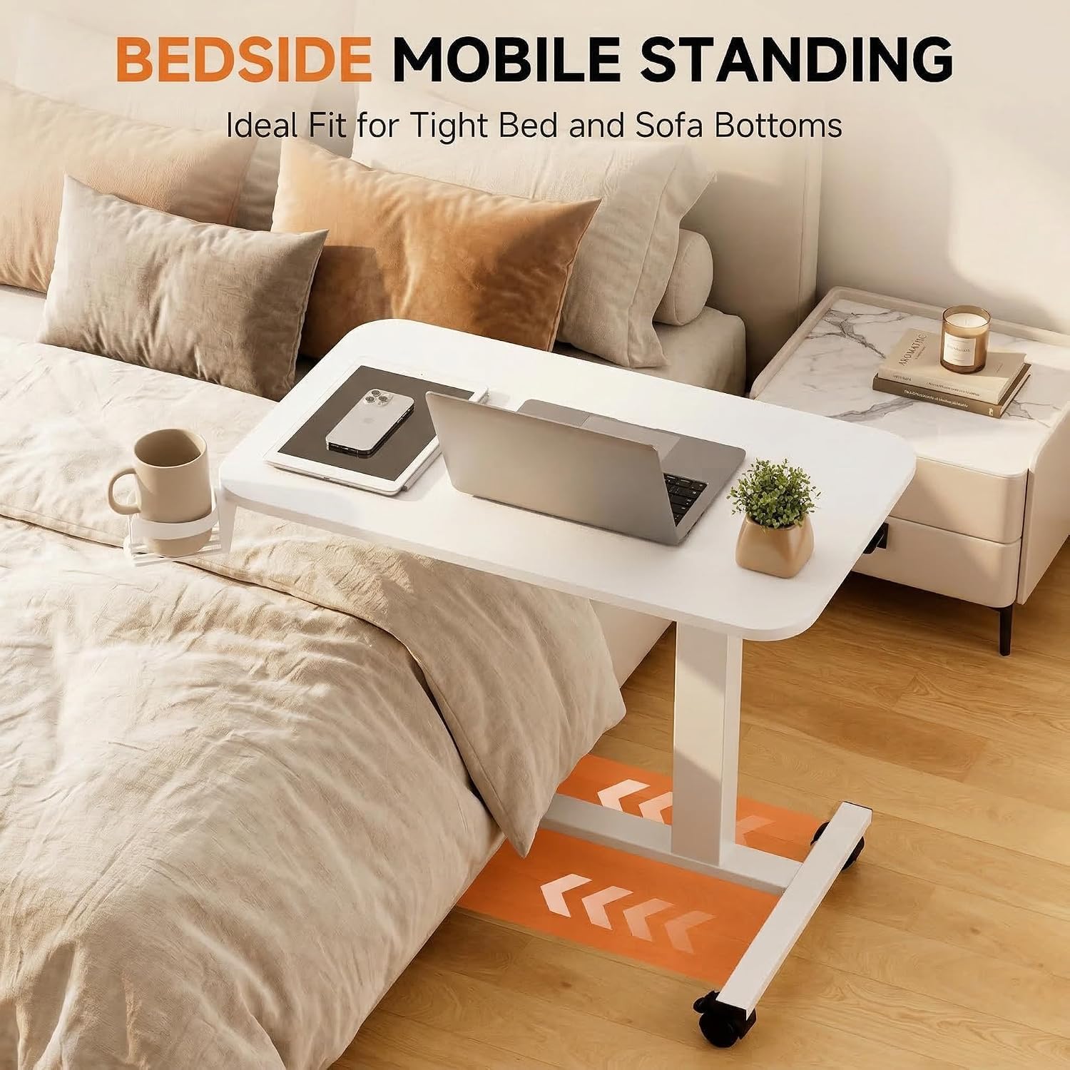 Detalle 1 de GTPLAYER Rolling Standing Desk, 28" W x 16" D