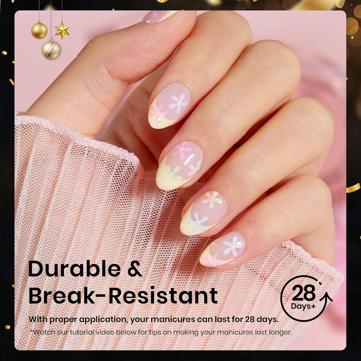 Thumbnail 5 de Beetles Extra Short Almond Nail Tips (Etch-X), 288 PCS, 12 Sizes Clear Full Cover Press-On