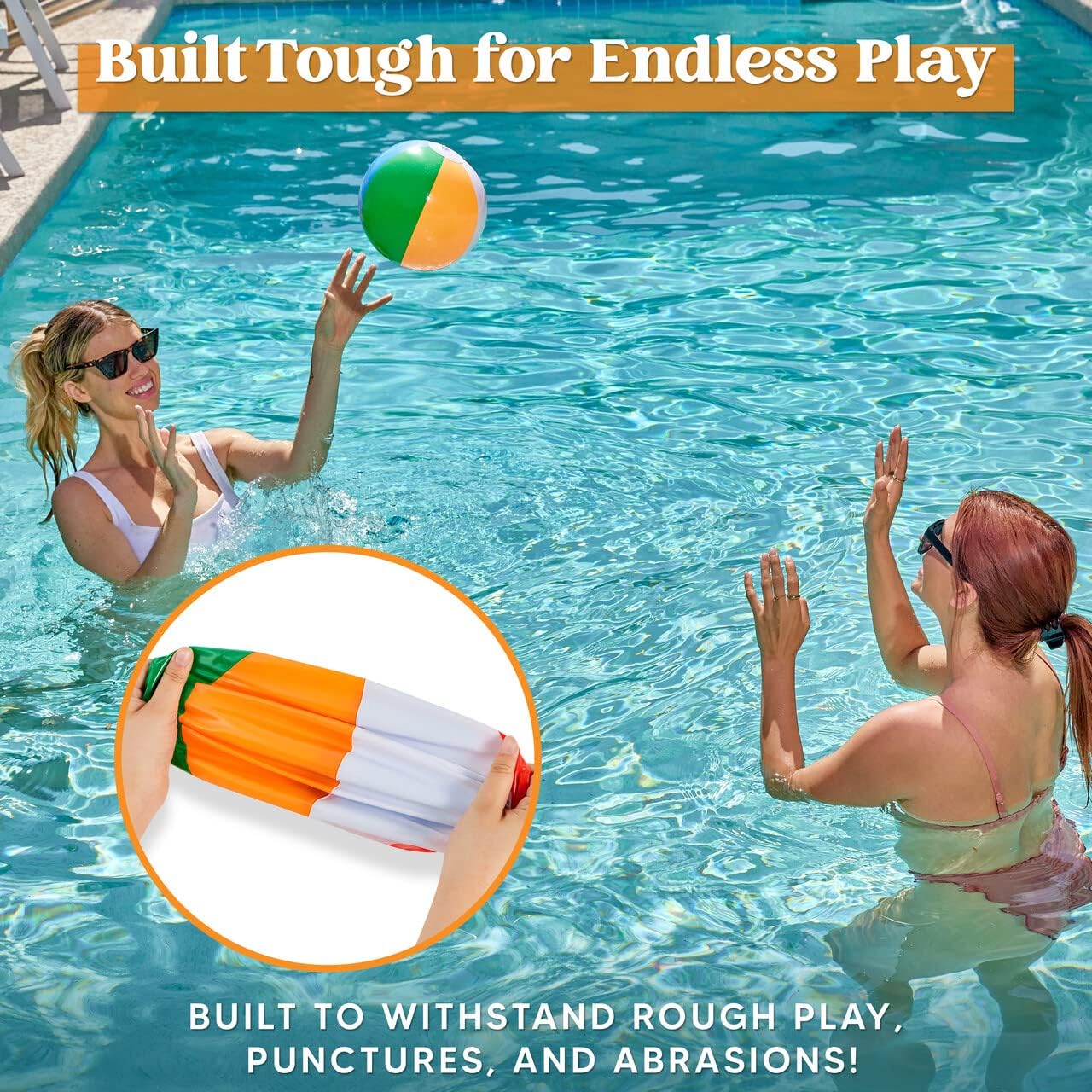 Thumbnail 6 de JOYIN 12-Pack Rainbow Beach Balls — 12-Inch Inflatable Party Toys