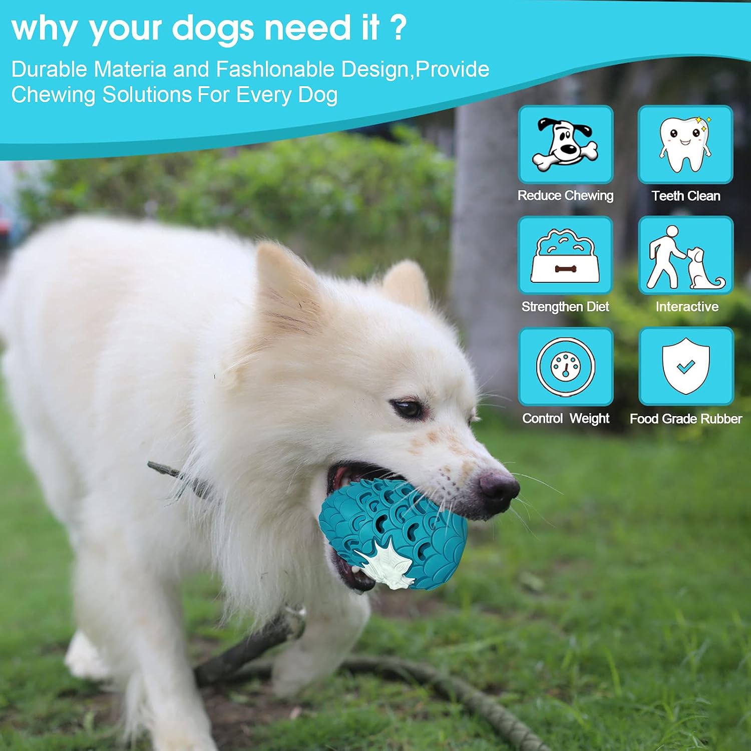 Thumbnail 4 de M.C.works Dragon Egg Dog Toy for Aggressive Chewers (Large Breeds) – Indestructible-Style Durable Rubber