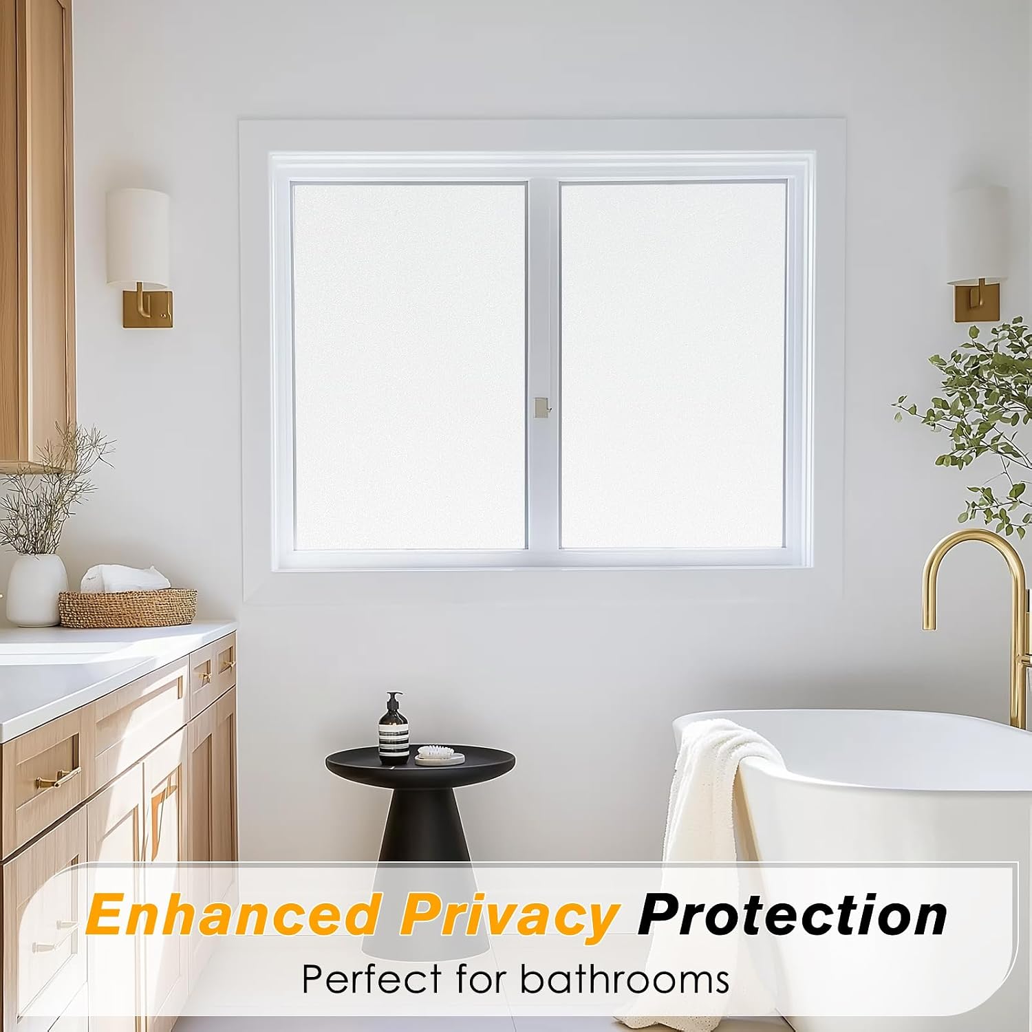 Thumbnail 2 de Haton YRSA023W Frosted Window Film, White Static Cling, 44.5 × 200 cm
