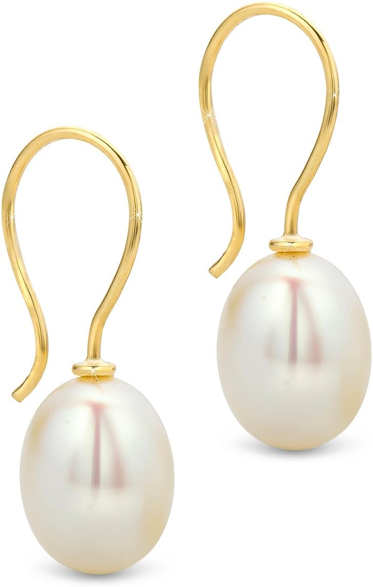 Detalle de Orovi orecchini con perle in oro giallo 14 carati (585) – eleganza duratura