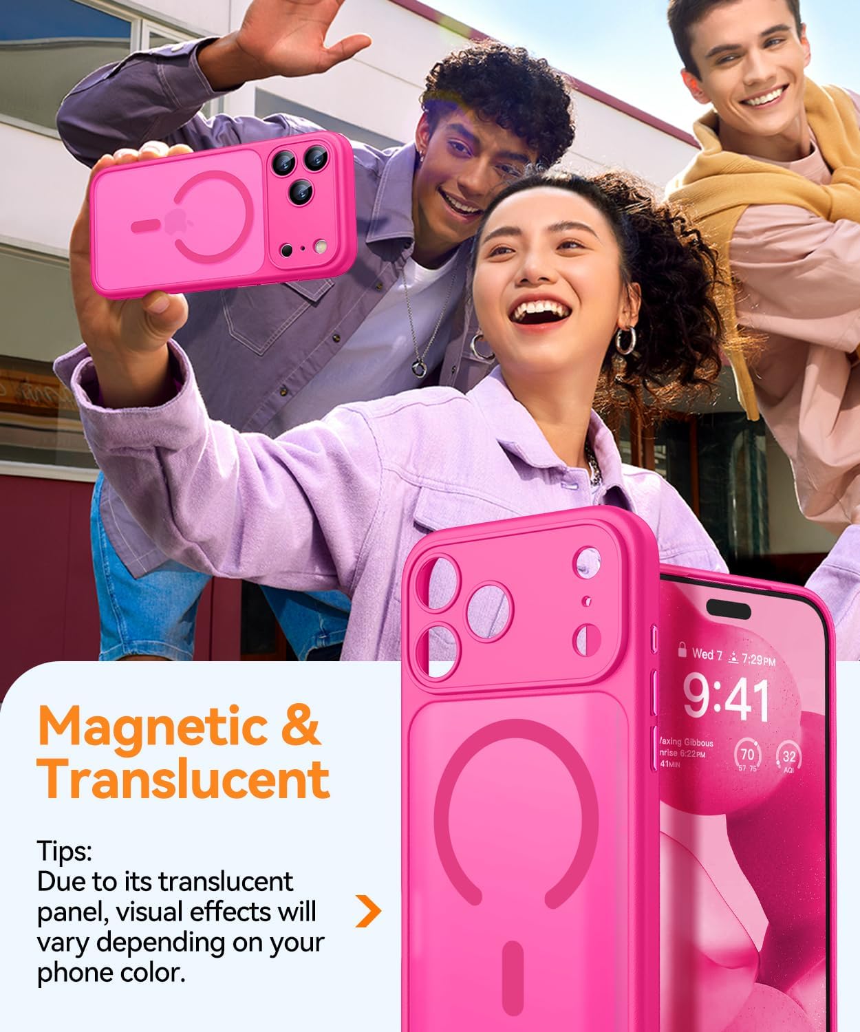 Detalle de CANSHN Magnetic iPhone 17 Pro Case 6.3