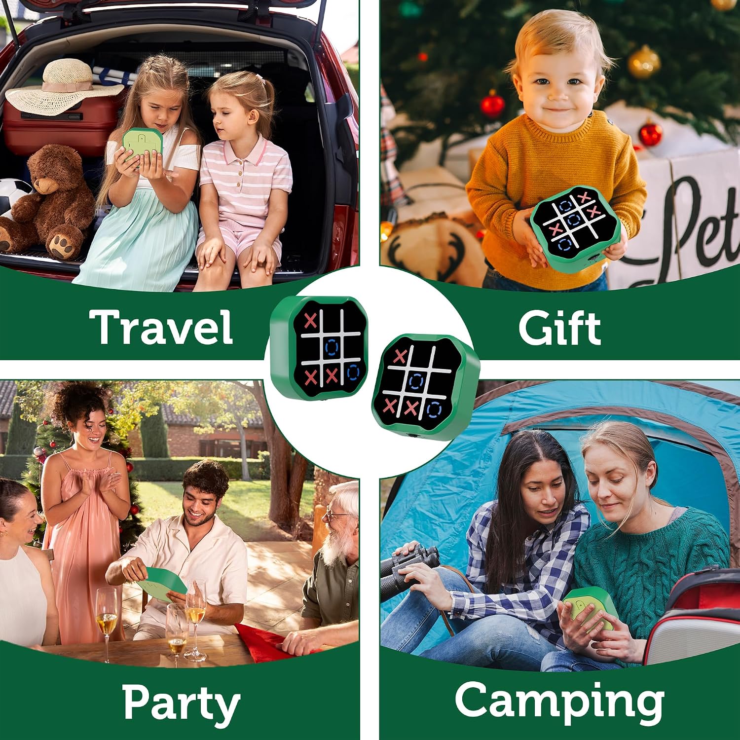 Thumbnail 5 de 3-in-1 Electronic Tic Tac Toe Toy: Portable Family Travel Game