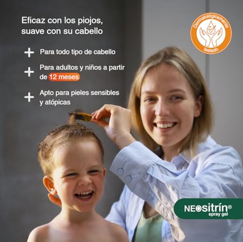 Detalle de Neositrín Spray Gel Antipiojos: tratamiento sin insecticidas en 1 minuto y 1 única aplicación