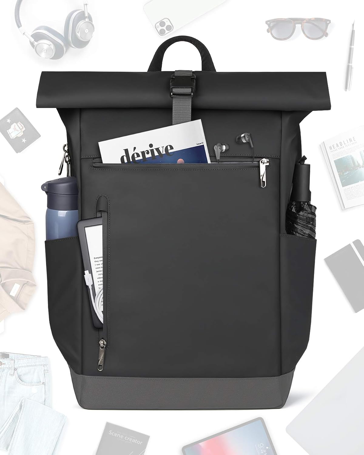 Detalle 2 de Inateck RollTop Rucksack 25–30L