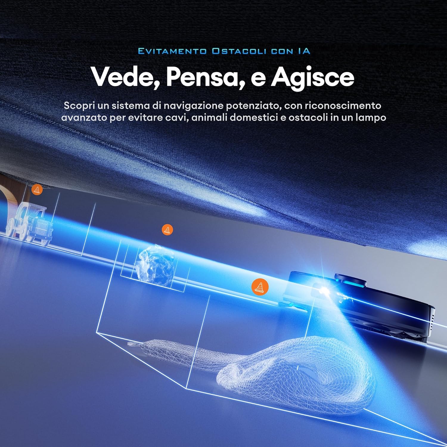 Thumbnail 6 de Ultenic T20Pro robot aspirapolvere e lavapavimenti con navigazione LiDAR, 10.000 Pa e autosvuotamento 3,5 L