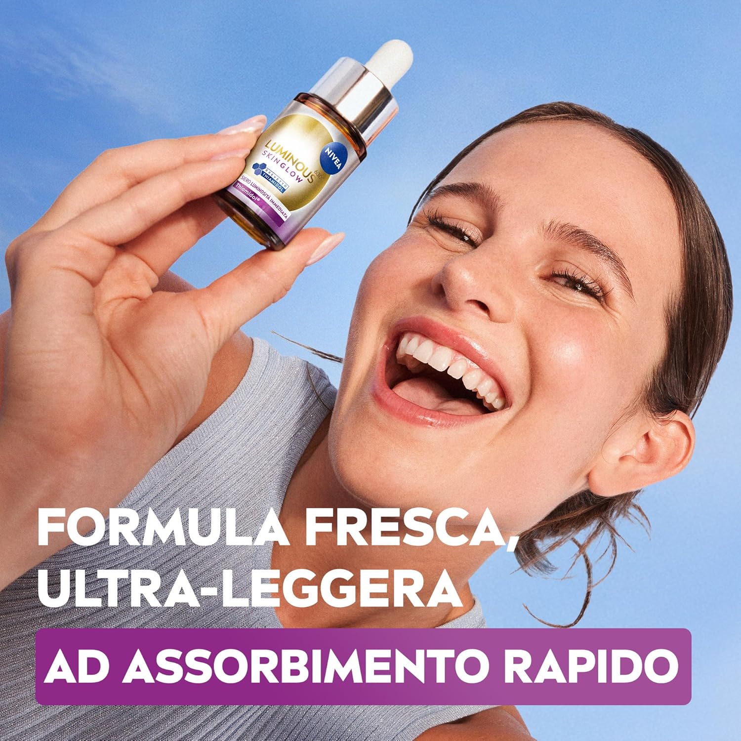 Detalle de NIVEA Luminous630 Skin Glow Siero Viso Antimacchia Idratante 15 ml con Thiamidol e Niacinamide