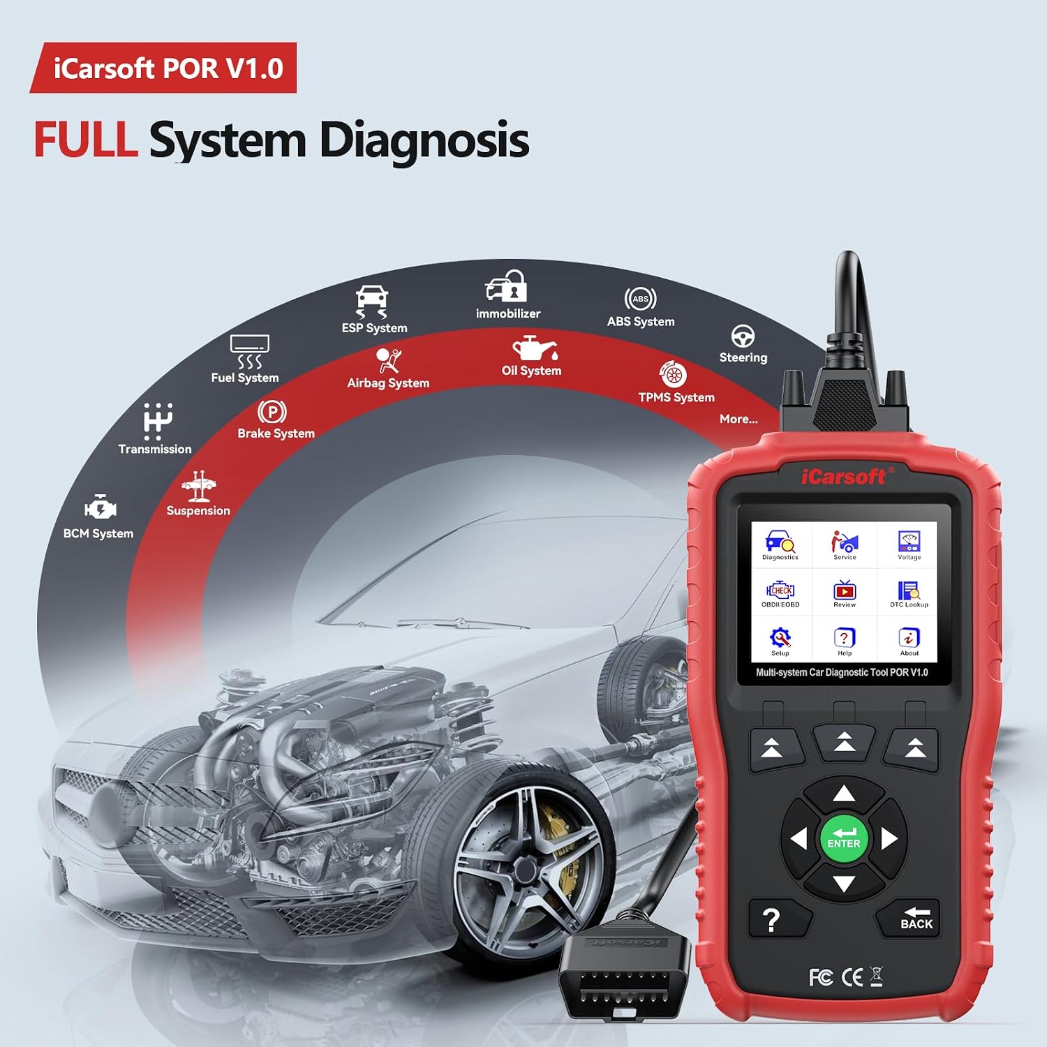 Thumbnail 1 de iCarsoft OBD2 Scanner for Porsche – Full System POR V1.0