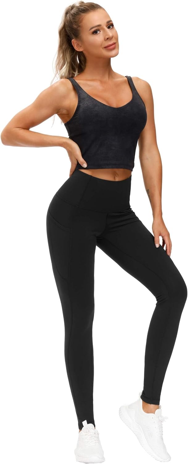 Thumbnail 4 de THE GYM PEOPLE Thick High Waist Yoga Pants with Pockets (Tummy Control) for Women