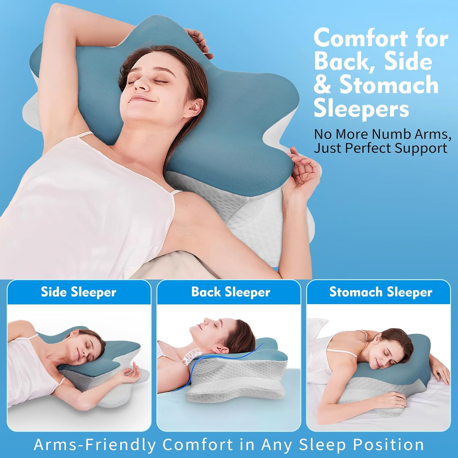 Thumbnail 3 de Hydomi Orthopedic Memory Foam Pillow 13cm
