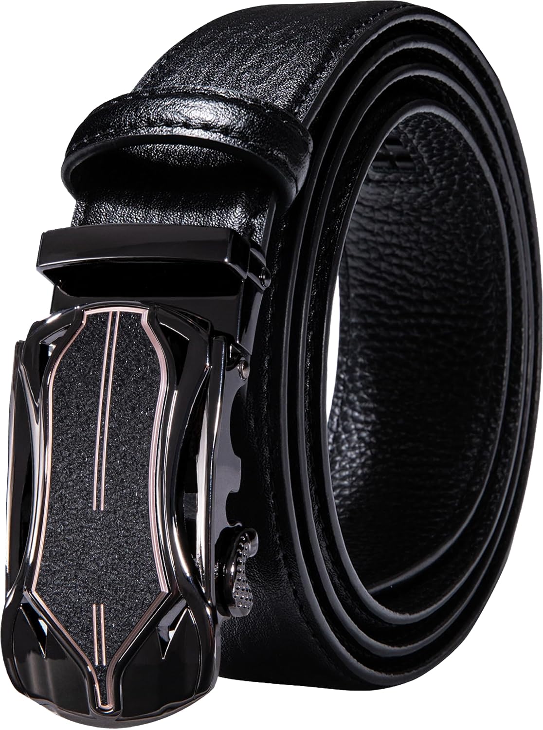 Thumbnail 5 de Barry.Wang Men's Ratchet Belt with Automatic Buckle – 1 3/8" Leather Western Belt