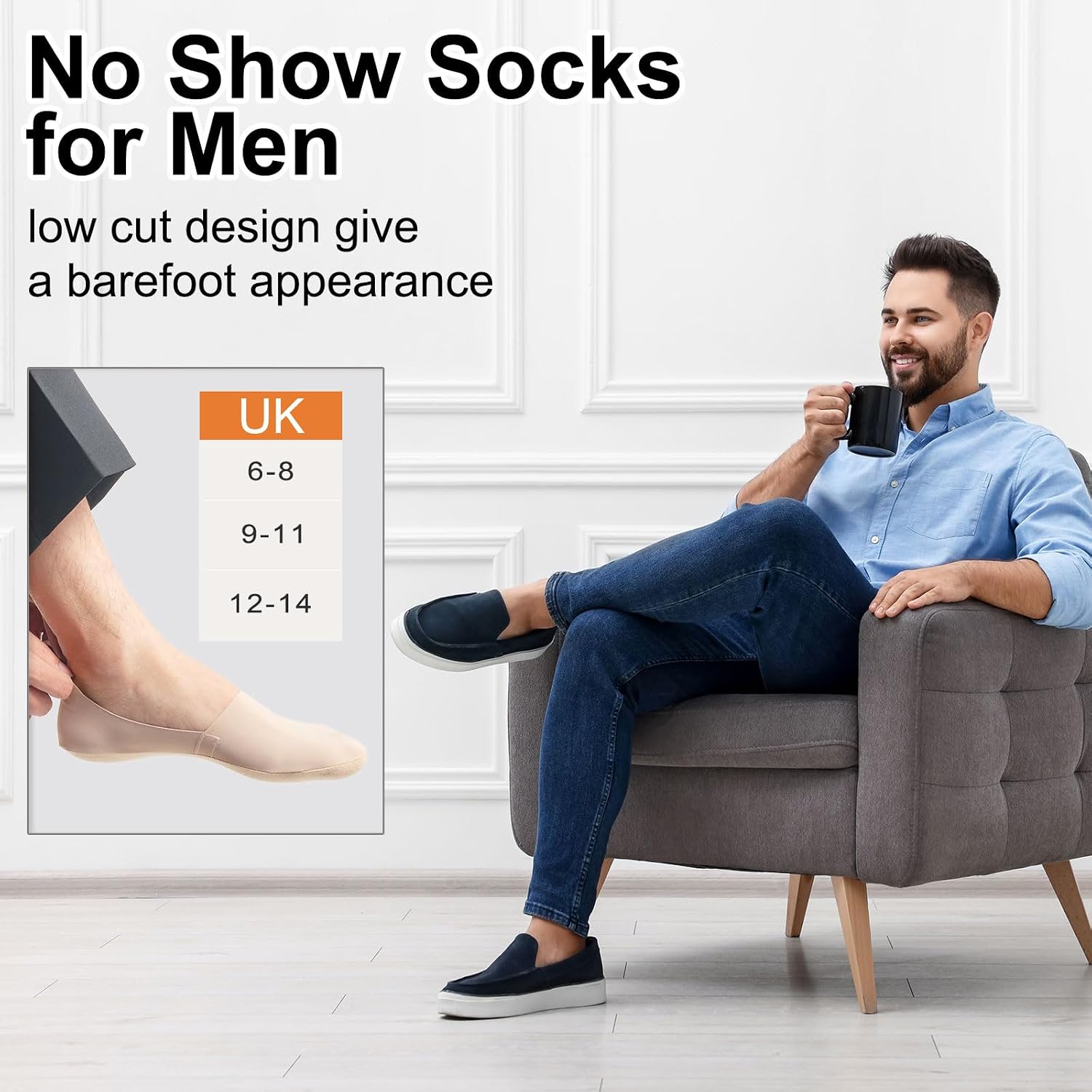 Thumbnail 6 de Caldodo Invisible Trainer Socks – Six Pairs, No-Show, Non-Slip & Lightweight
