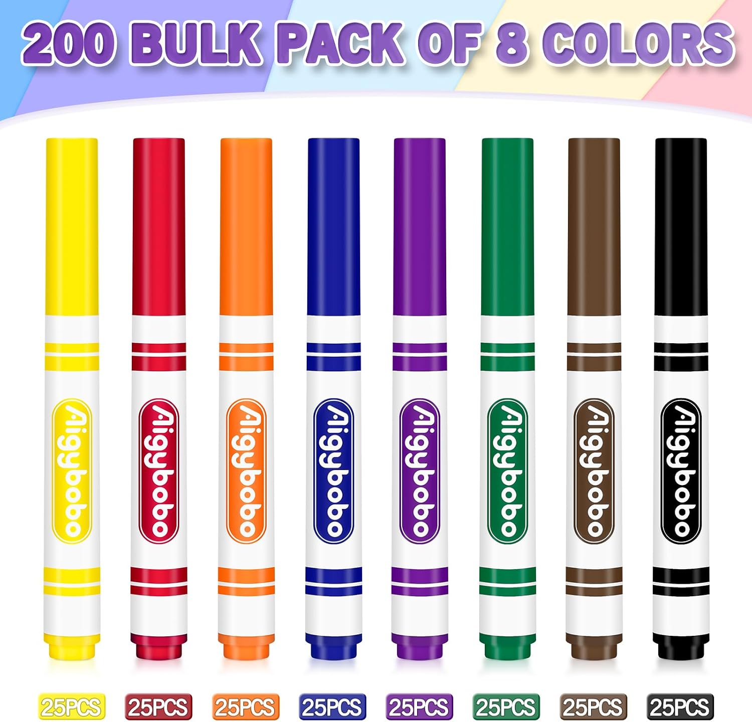 Thumbnail 6 de Aigybobo 200 Count Washable Markers Bulk