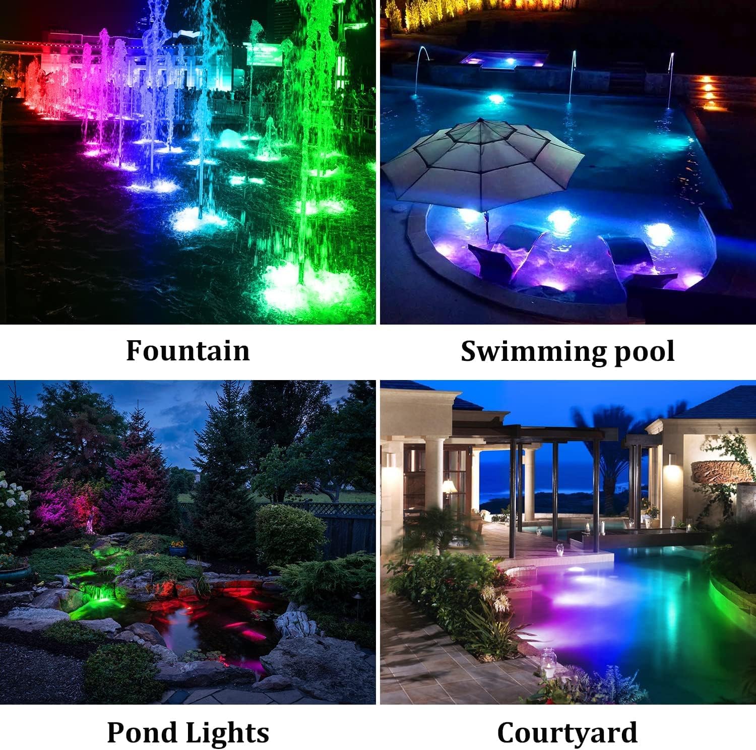 Thumbnail 6 de NATPOW Solar Pond Light, Underwater RGB Colour Changing 2-in-1