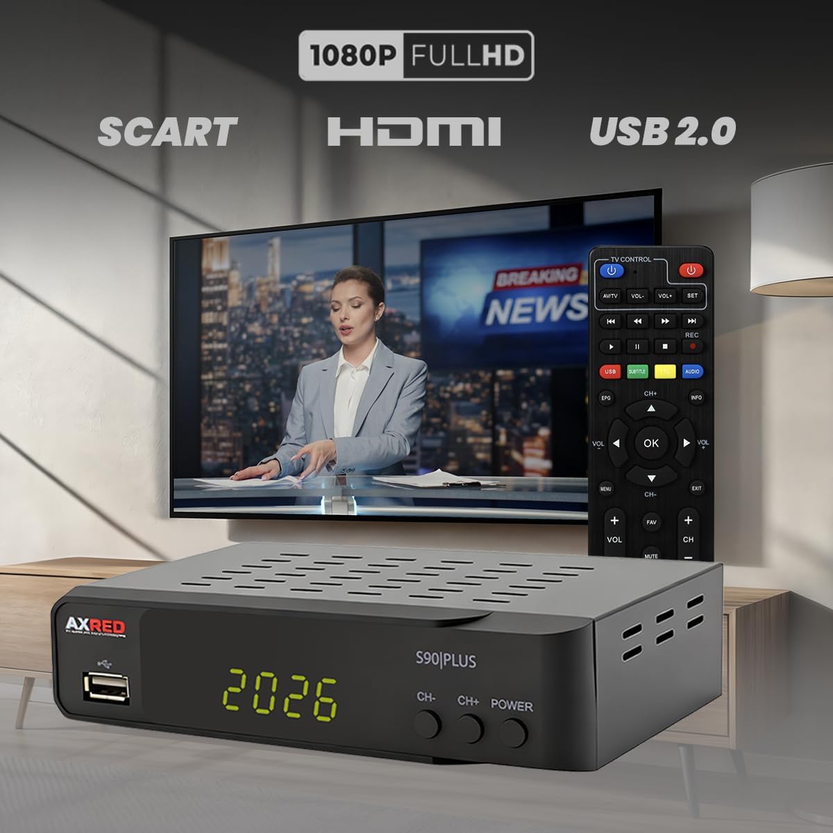 Thumbnail 4 de AXRED S90 Plus Satelliten-Receiver: HD-Receiver mit Aufnahmefunktion und Unicable-Unterstützung