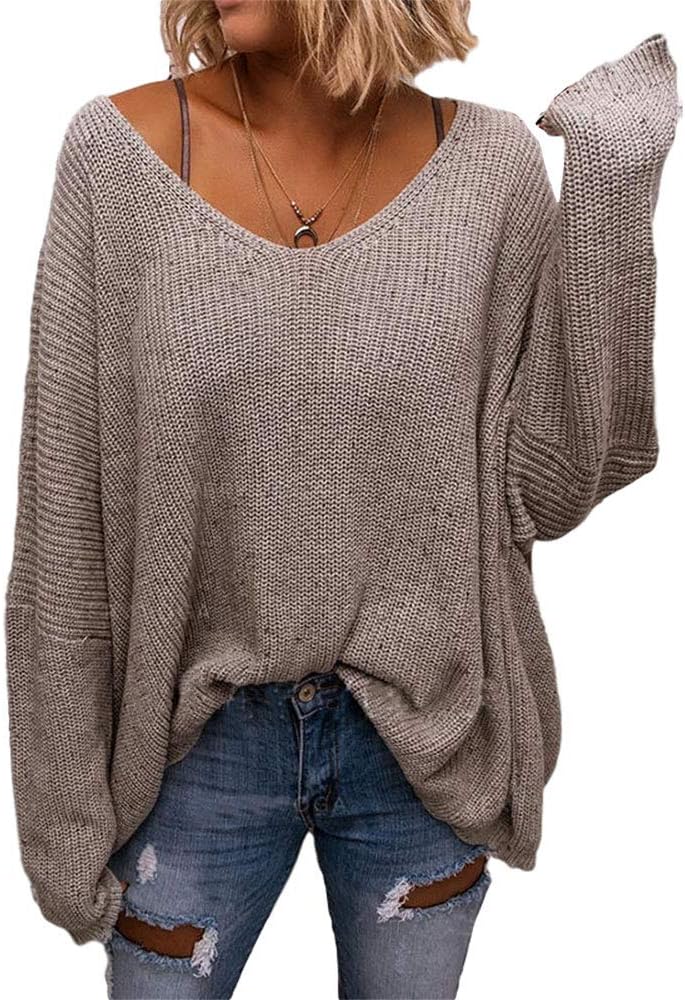 Thumbnail 6 de BZB Women's V Neck Oversized Pullover