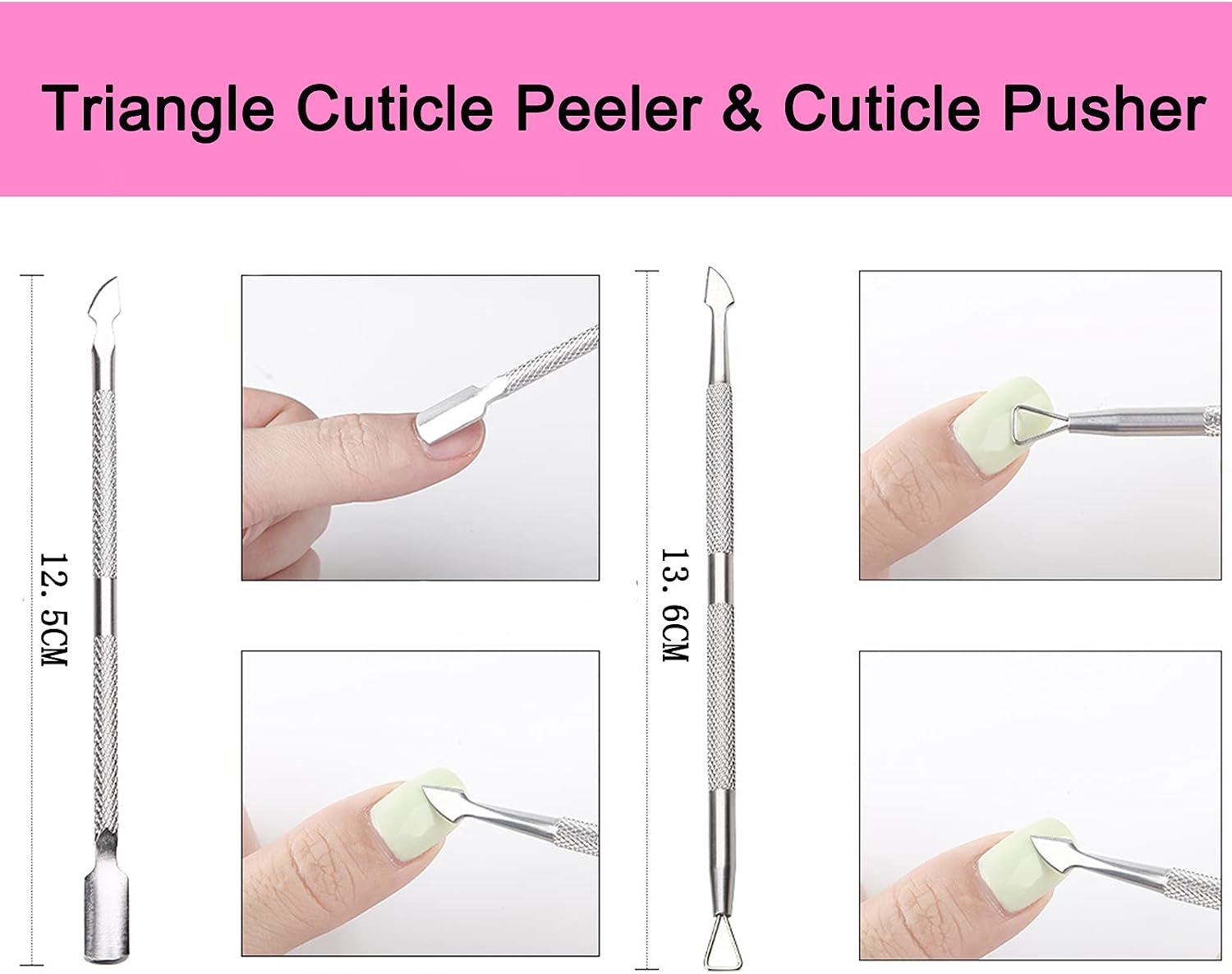Thumbnail 5 de AMOYUN nail art-7 nagelverzorgingsset met weekkommen en RVS-pusher