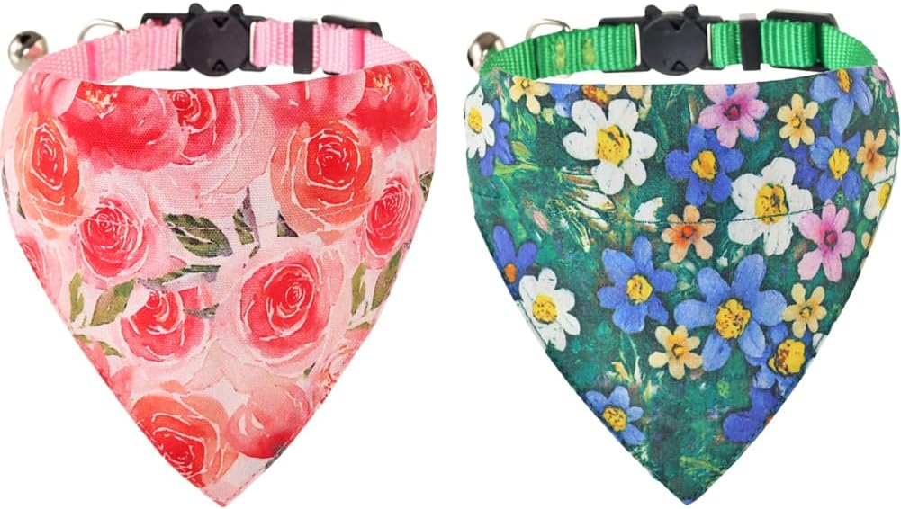 Detalle de Cat Collars with Tomato Bandana