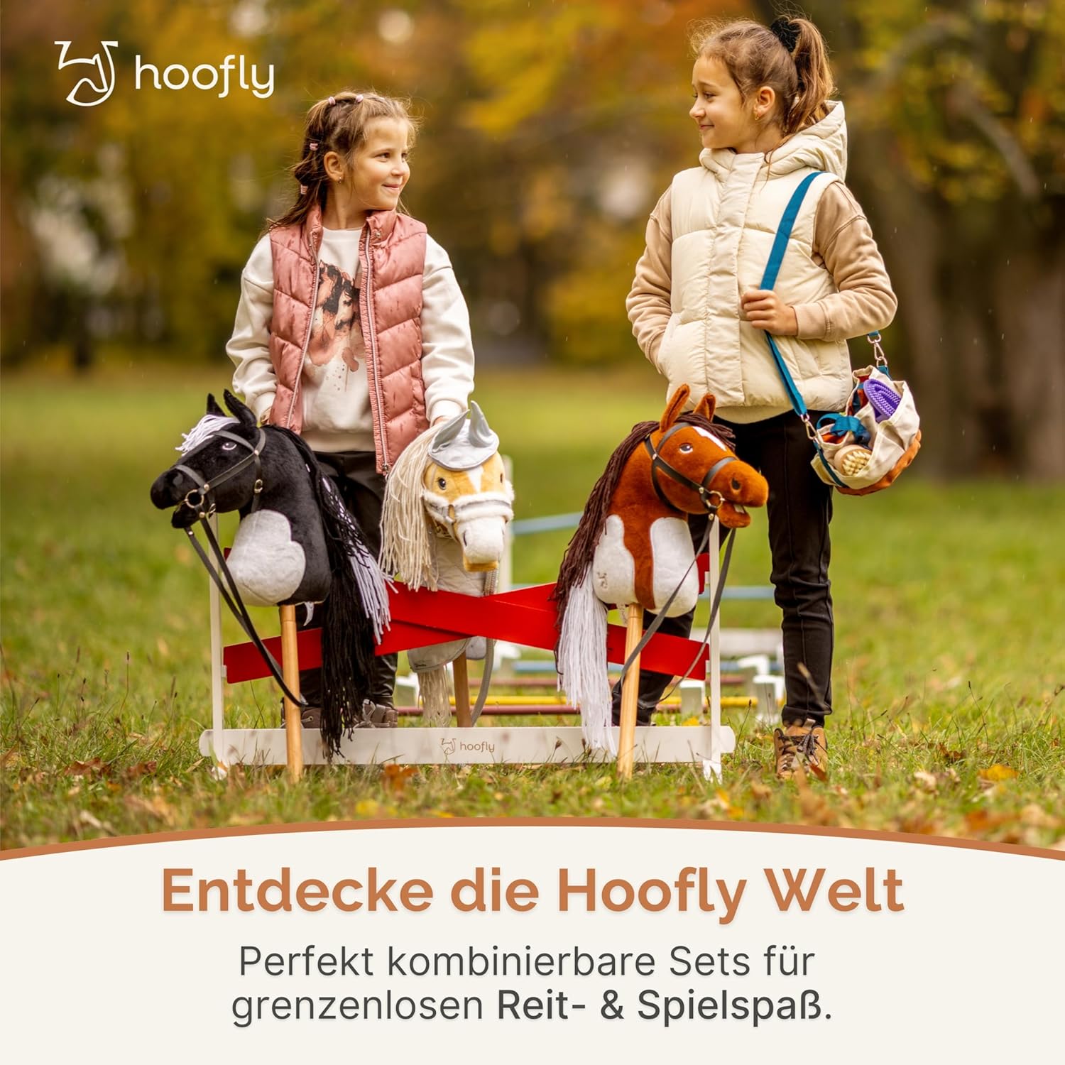 Thumbnail 5 de Hoofly Hobby Horse Zubehör Pflegeset für Kinder mit Tasche, Bürste, Striegel & Hufkratzer (TÜV geprüft)