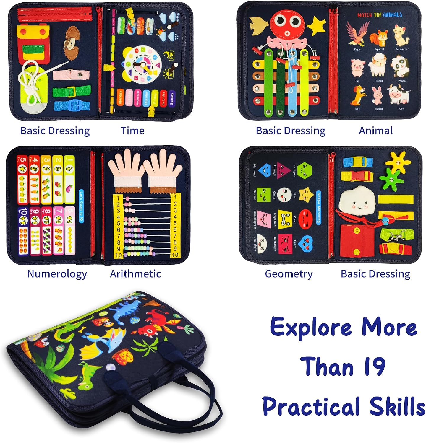 Detalle 2 de LearnToy Montessori Busy Board 3+