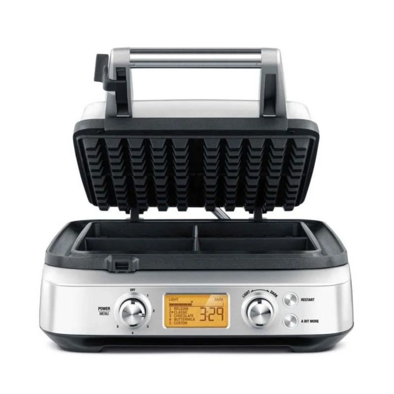 Detalle de Gofrera Sage SWM620BSS4EEU1 Smart Waffle Pro 1000 W con placas desmontables en inox y acabado naranja