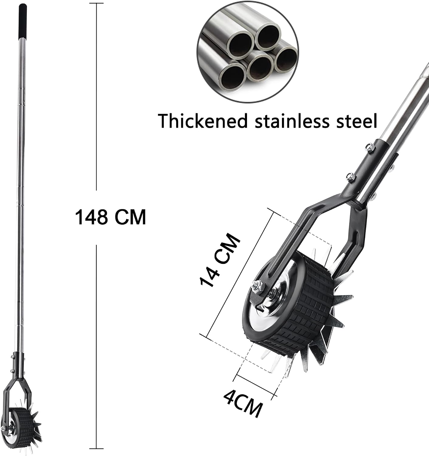 Detalle de BARAYSTUS tagliabordo per marciapiedi, rotary shear, edger manuale per prato 148 cm