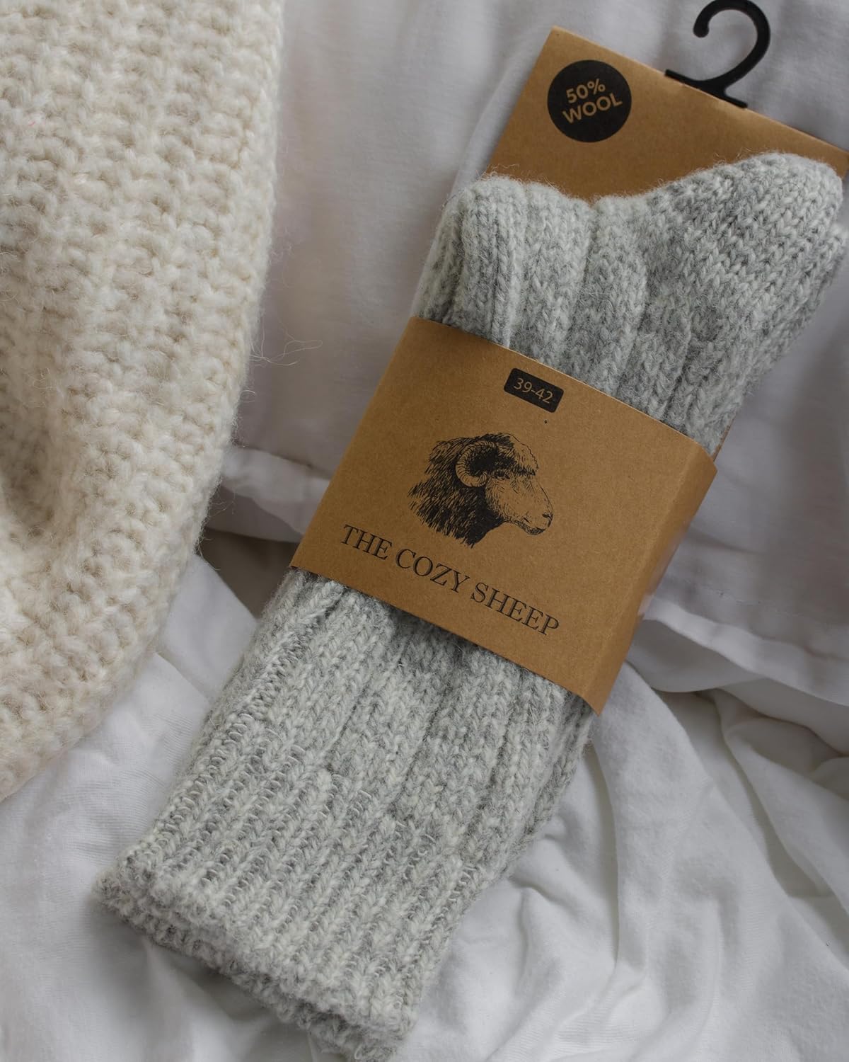Thumbnail 3 de THE COZY SHEEP Chaussettes en laine norvégienne (mouton) pour homme et femme