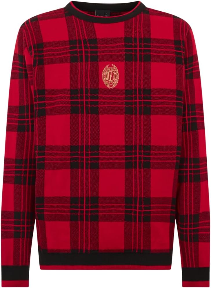 AC Milan świąteczny sweter bożonarodzeniowy w czerwono-czarnej kolorystyce