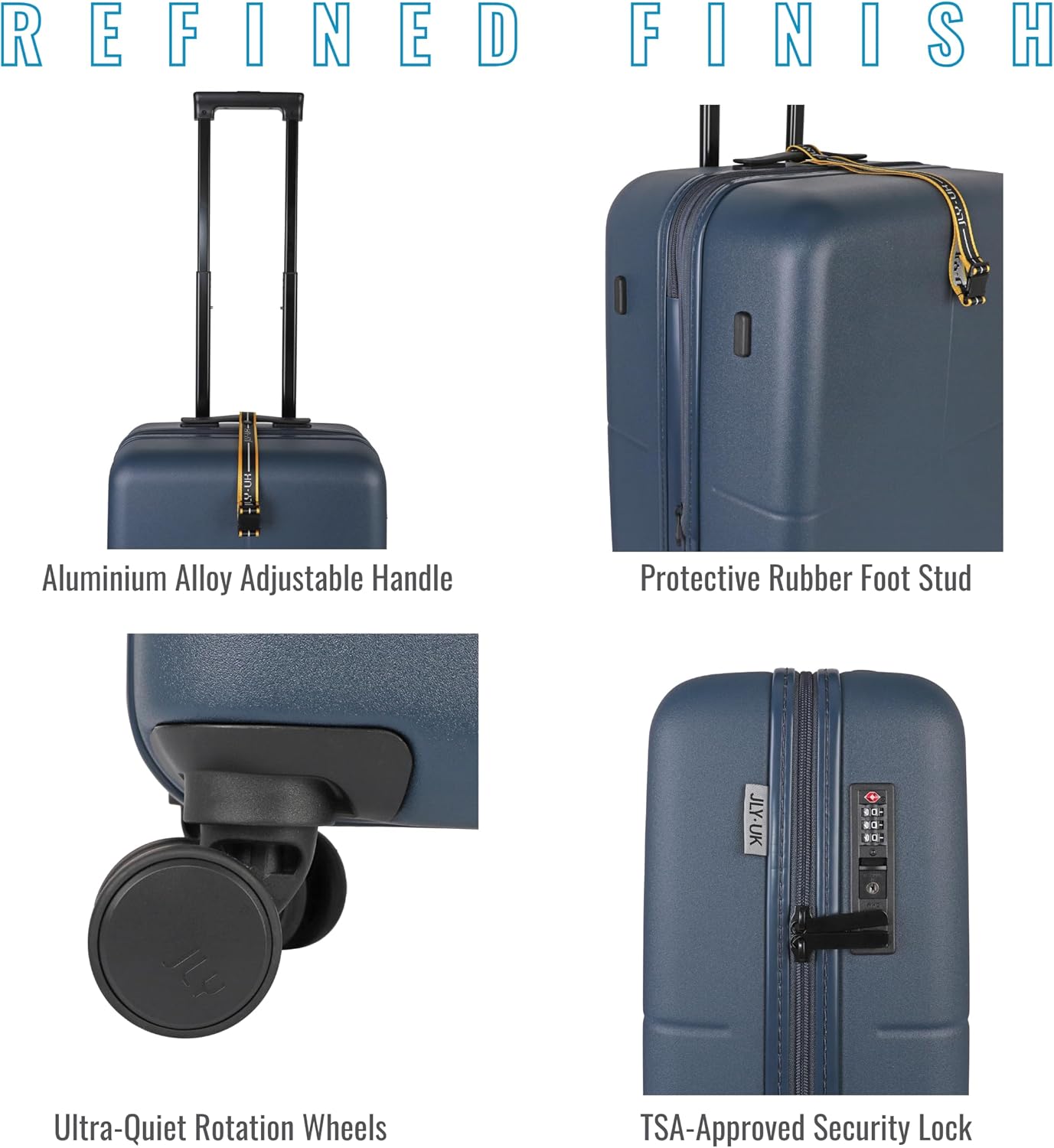 Thumbnail 3 de JLY Small Cabin Suitcase: Lightweight Polycarbonate Carry-On with TSA Lock