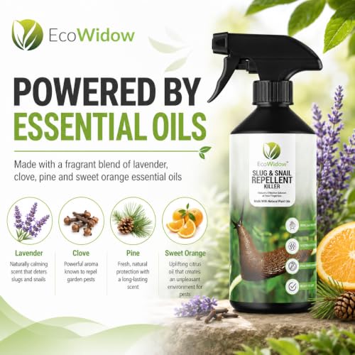 Detalle de EcoWidow Slug & Snail Repellent Spray – Triple Strength, Pet-Friendly Indoor/Outdoor