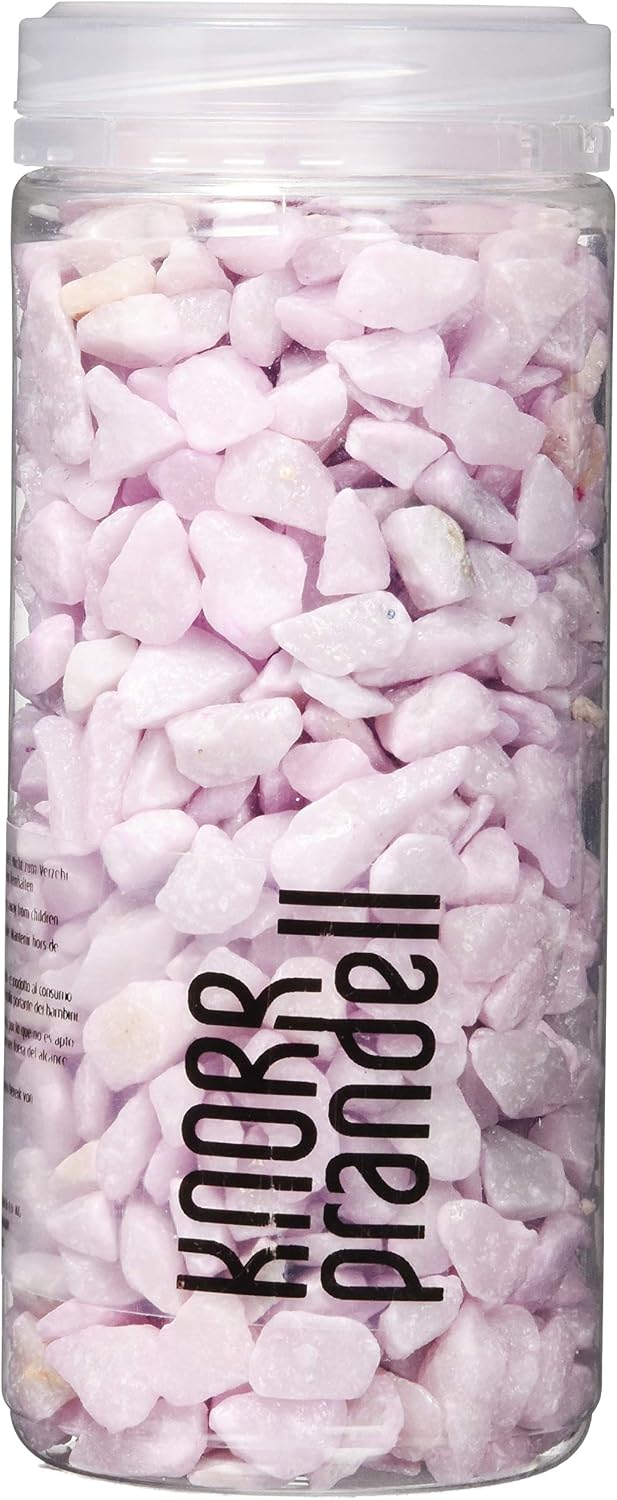 Knorr Prandell Pierres décoratives Rose 9-13 mm, 500 ml – Sable décoratif rose pour vases et photophores