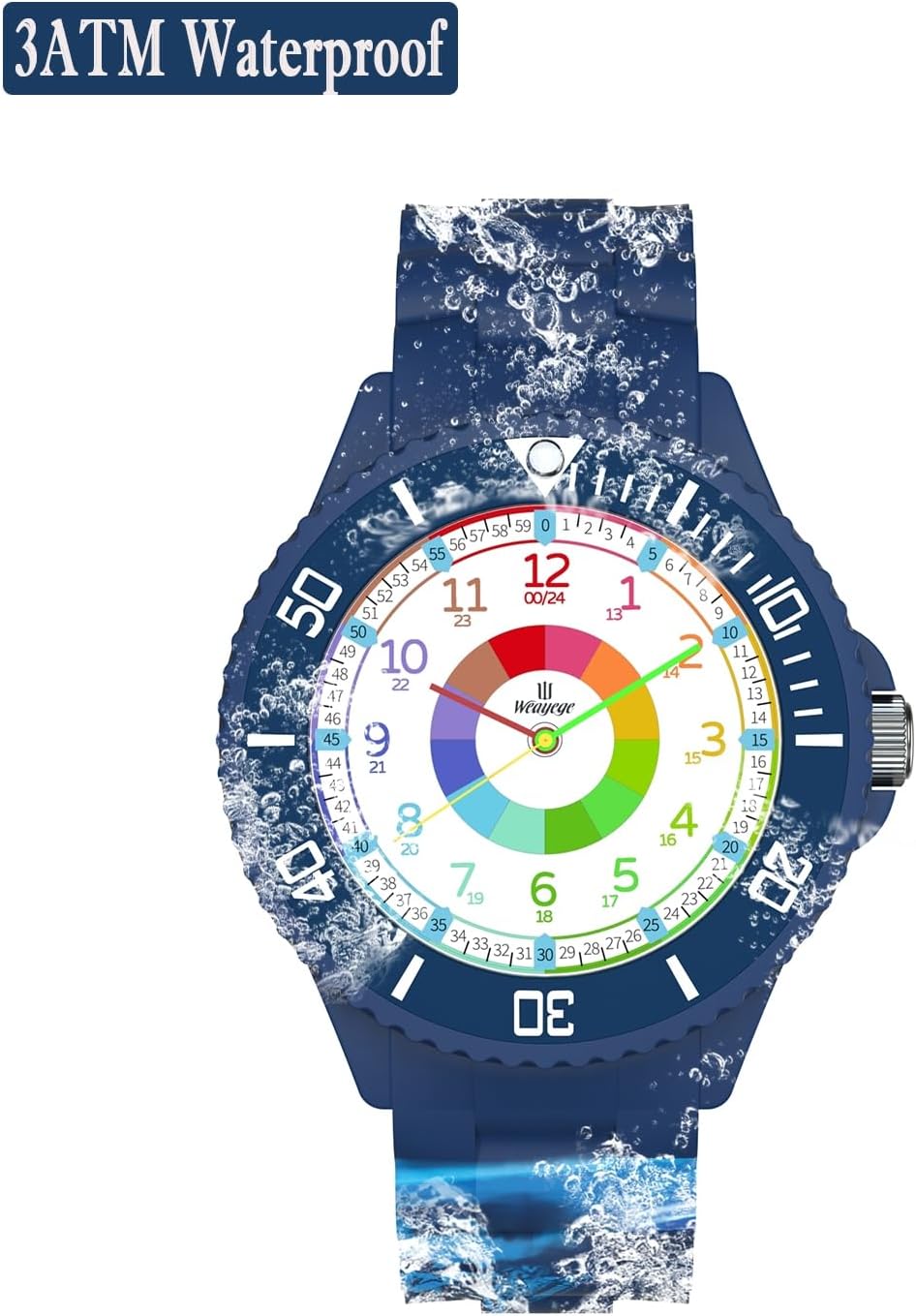 Detalle 2 de Weayege Reloj educativo infantil multicolor 3ATM