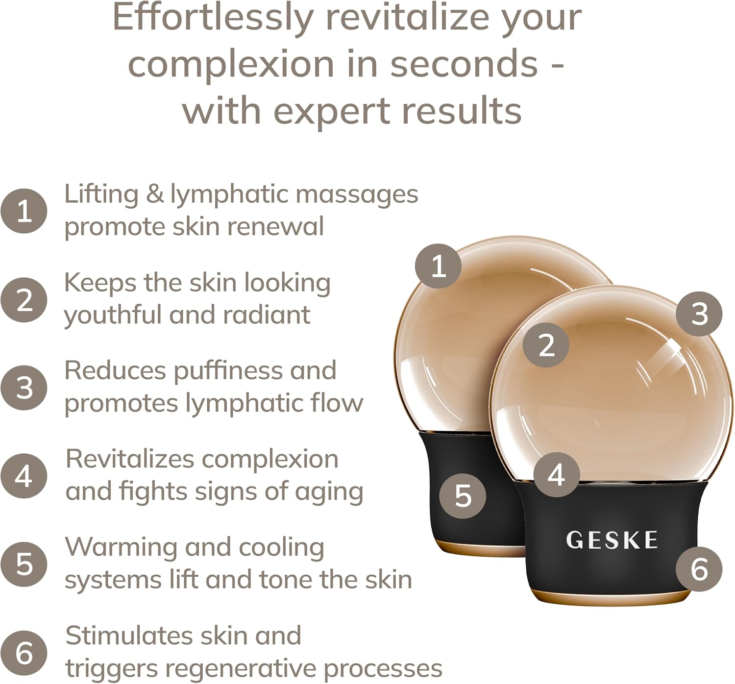 Thumbnail 1 de GESKE Cool & Warm Face & Body Massager – Masseur 7 en 1 pour visage et corps