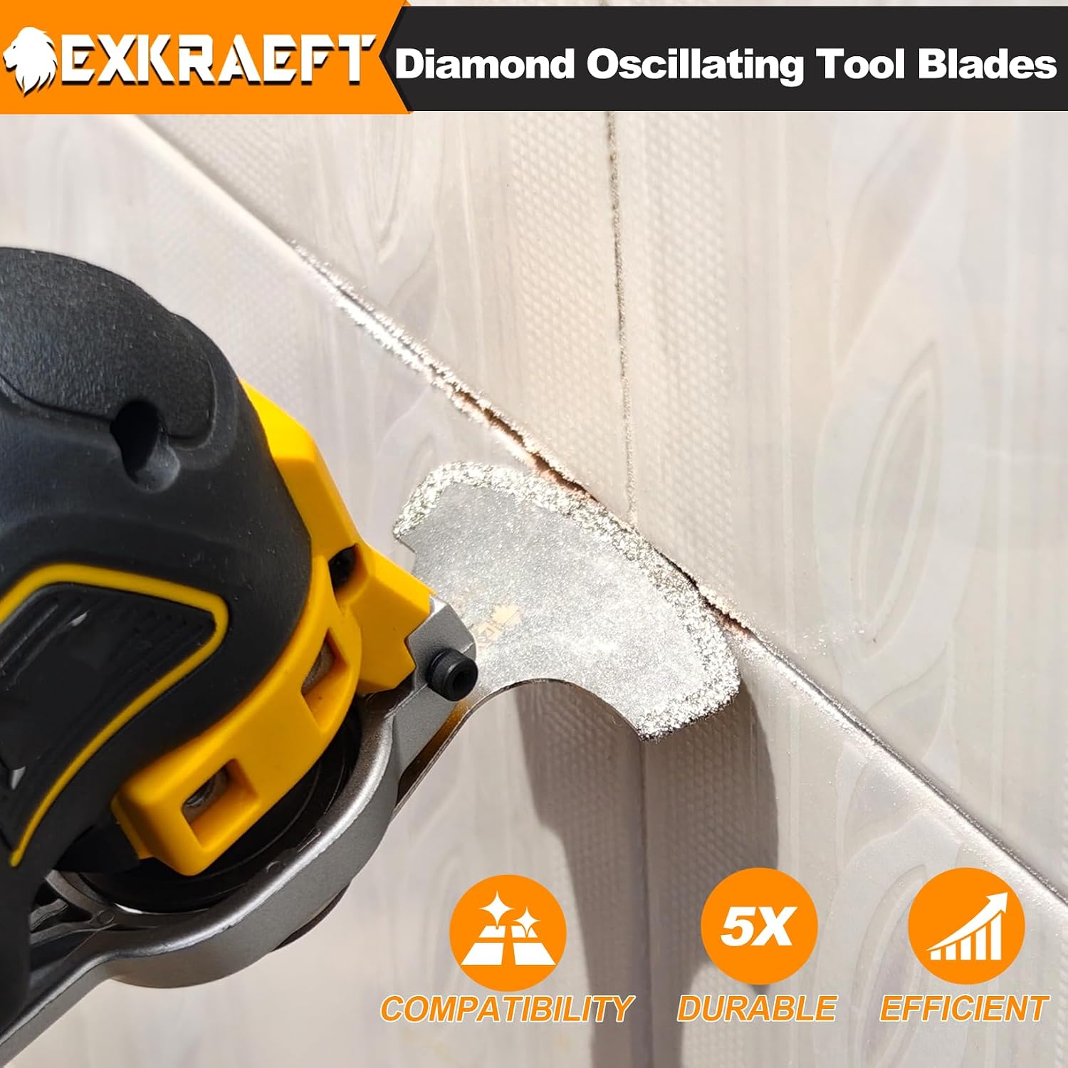 Detalle de EXKRAEFT 30Pcs Multitool Blade Kit for Metal, Wood and Drywall