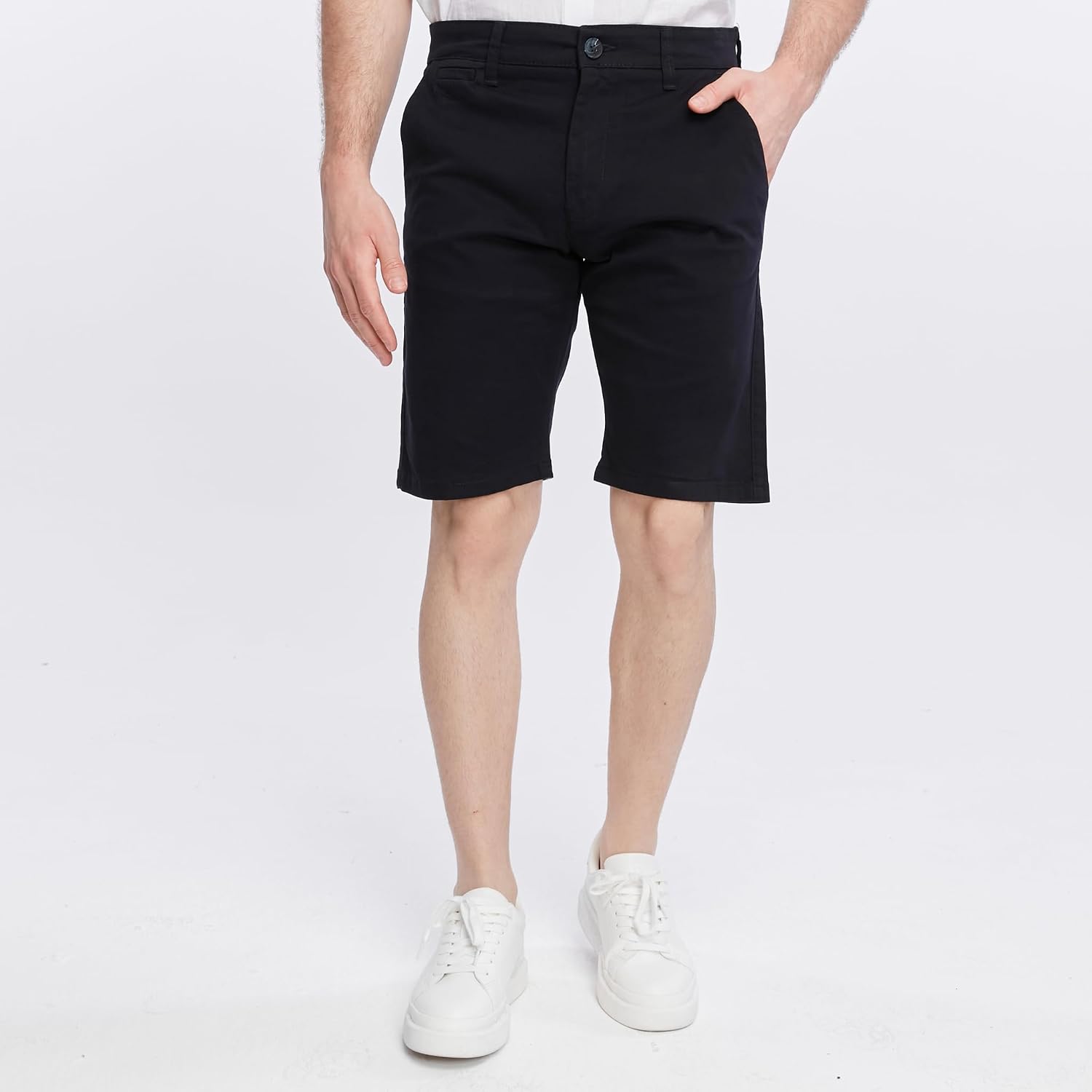 Thumbnail 3 de Xact Men’s Premium Tailored Chino Shorts with Zip Fly, Multiple Pockets (9.5-inch inseam)