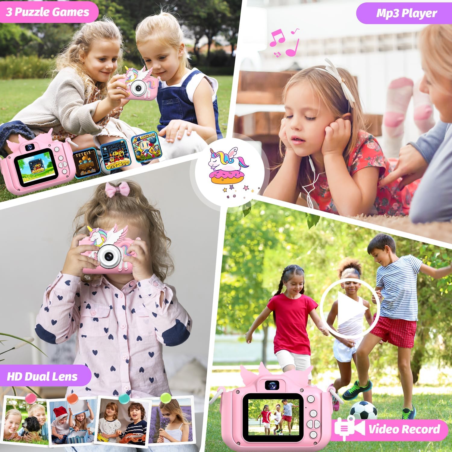 Detalle 1 de Cimizi H33 Kids Camera, Dual Cameras, 12MP Photos and 1080p Video