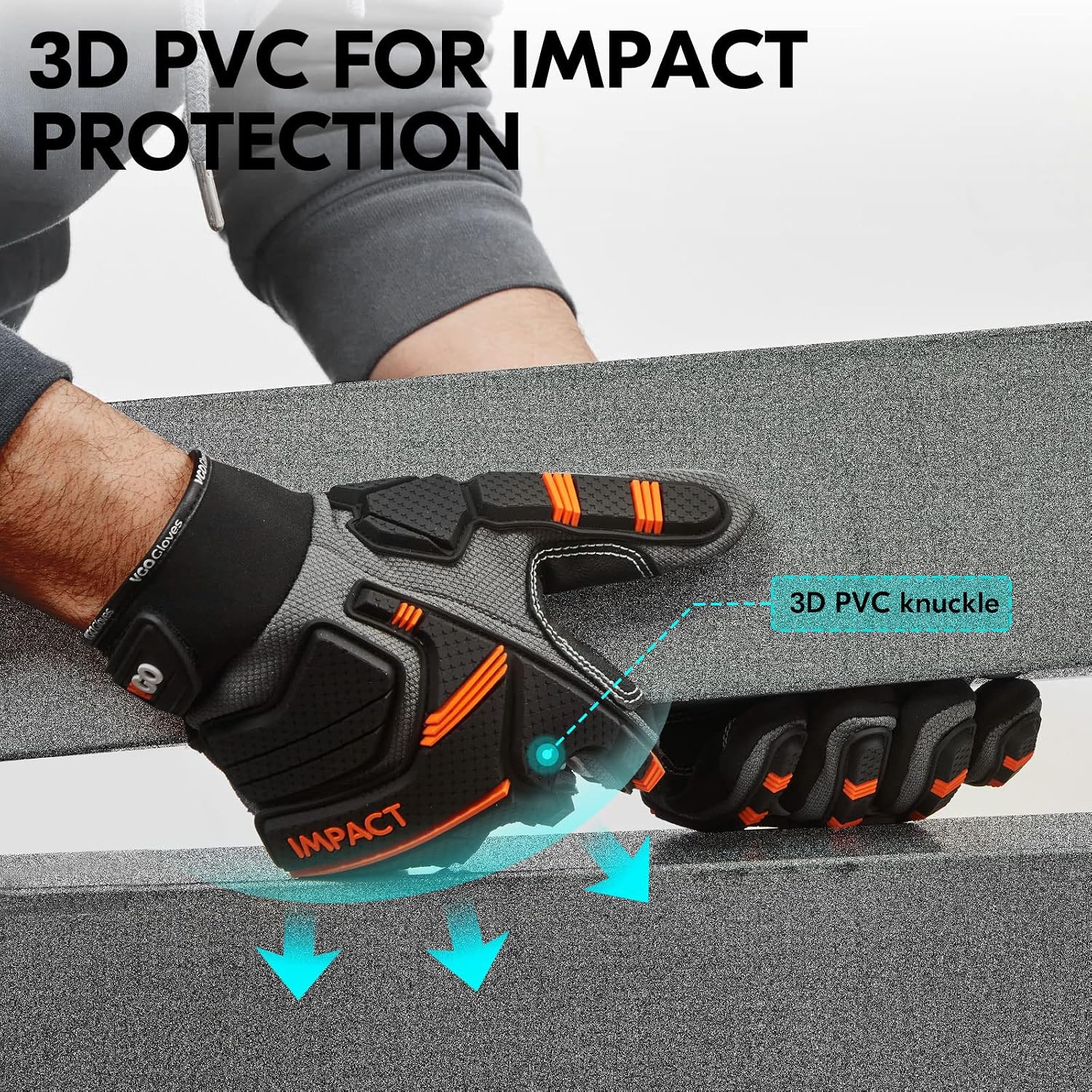 Detalle 2 de Vgo Safety Work Gloves SL9792IP L 1 Pair