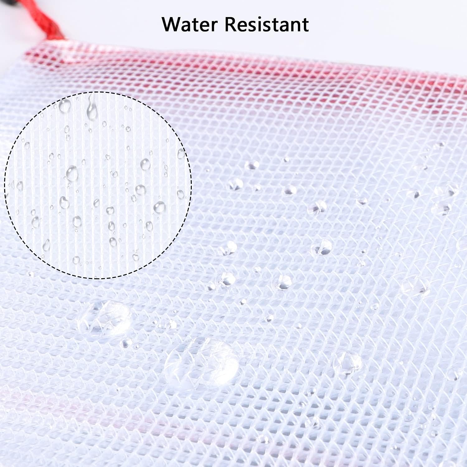 Detalle 2 de 24Pcs A6 Plastic Wallet Clear Pencil Case Mesh Document Bag in 12 Colours