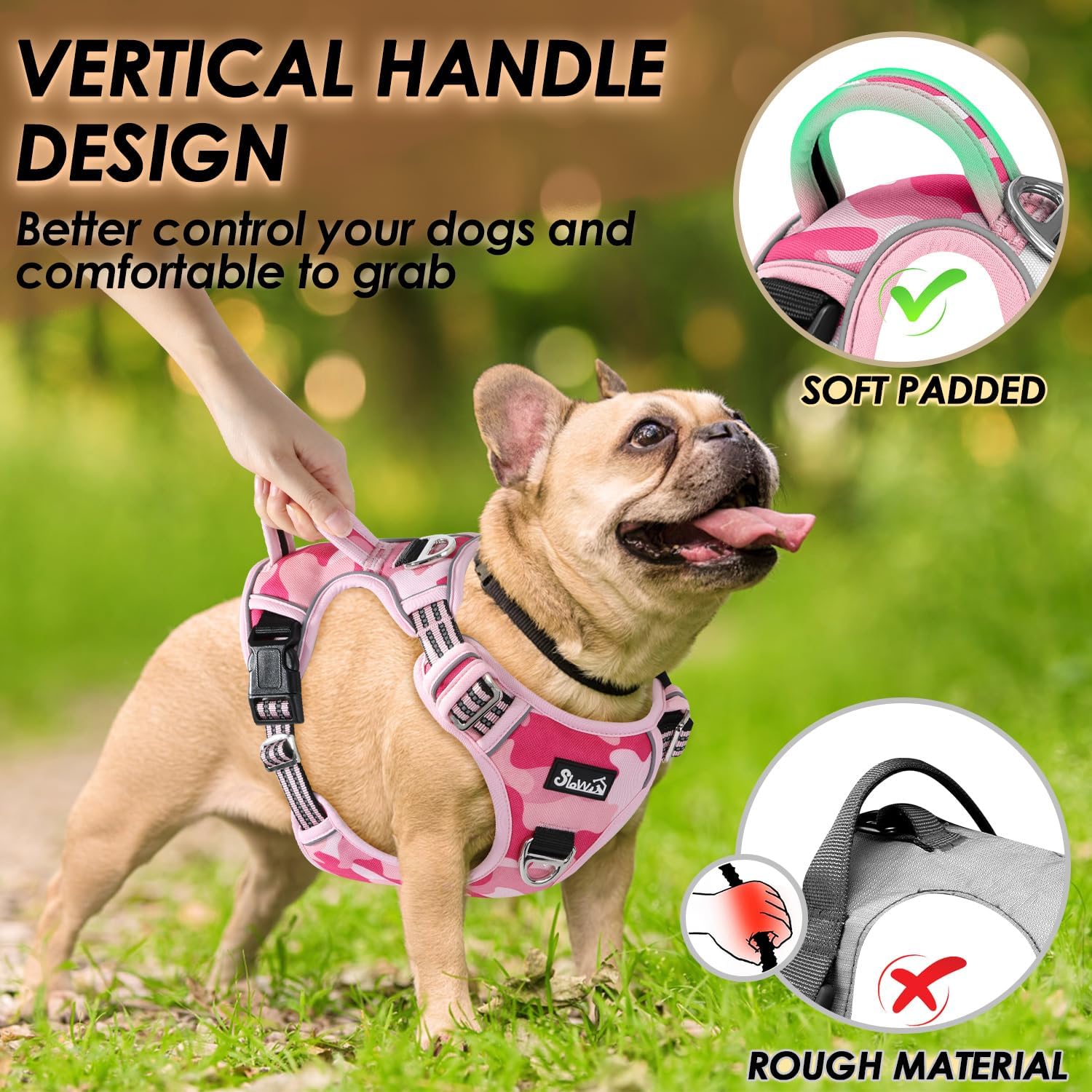 Thumbnail 3 de Eyein Dog Harness Large Dog (XL) – Anti-pull adjustable pet vest with 2 clips and reflective handle