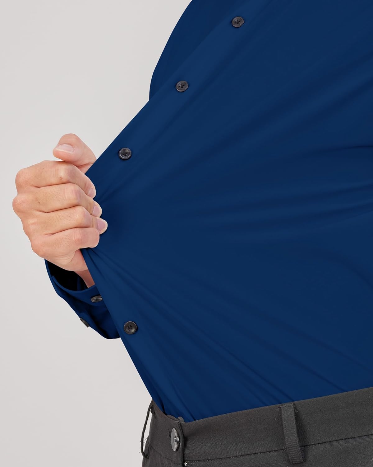 Thumbnail 1 de J.VER Hemd Herren Langarm Bügelfreie Business Hemden Regular Fit – unifarben Stretch
